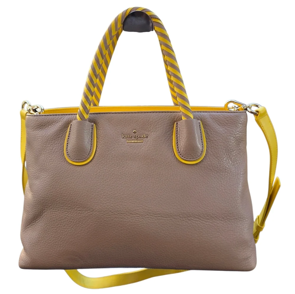 Kate Spade STORYBOOK LINED Woods Drive Satchel w/ Crossbody Strap - Picture 1 of 10